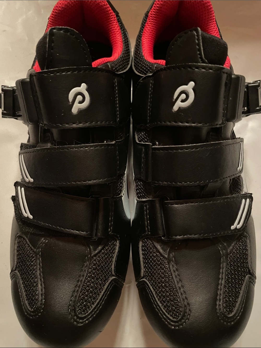 PELOTON WomenBlack Cycling Spinning Spinning Spinning Shoes with Red Liner